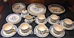 35 Pcs Johnson Bros Staffordshire Old Granite Hearts & Flowers