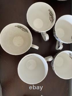 36 Pc Heritage Hall Johnson Brothers England Ironstone Dinner Set Cream Brown