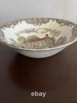 36 Pc Heritage Hall Johnson Brothers England Ironstone Dinner Set Cream Brown