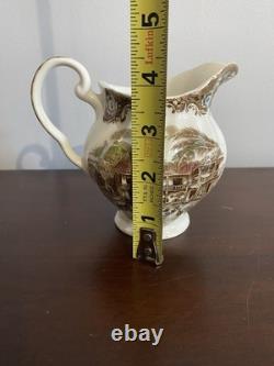 36 Pc Heritage Hall Johnson Brothers England Ironstone Dinner Set Cream Brown