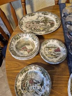 36 Piece Johnson Brothers Friendly Village Dinnerware Set + Serveware Made
