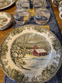 36 Piece Johnson Brothers Friendly Village Dinnerware Set + Serveware Made