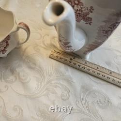 38 Pc Johnson Brothers Old Britain Castles Pink Red Service For 6 And More Set
