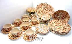 38-Pc Set Johnson Brothers Laura Ashley Oriental Garden, Assorted Dishes for 6