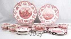 4- 6 Pc Place Setting Johnson Bros England Old Britain Castles Plates Cups Bowls