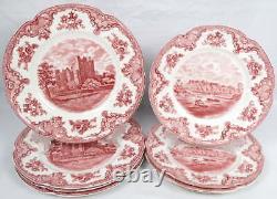 4- 6 Pc Place Setting Johnson Bros England Old Britain Castles Plates Cups Bowls