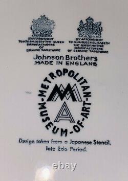 4 Johnson Bros METROPOLITAN MUSEUM OF ARTJAPANESE EDO PD, 7 1/2 SQUARE PLATES
