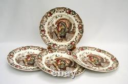 (4) Johnson Brothers His Majesty Turkey 10 5/8 Dinner Plates Excellent Cond