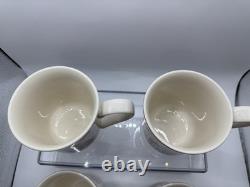 4 Johnson Brothers Santa Christmas 9oz Coffee Mugs Pink Old Britain Castles Bros