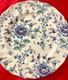 4 Rare Johnson Brothers Rose Chinz Blue 9 3/4 Inch Dinner Plates England