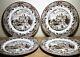 4 Vtg Dinner Plates Johnson Bros. Historic America Ii Brown Capitol Building Dc