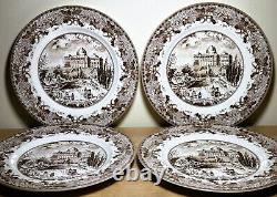 4 VTG Dinner Plates Johnson Bros. Historic America II Brown Capitol Building DC