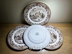 4 VTG Dinner Plates Johnson Bros. Historic America II Brown Capitol Building DC