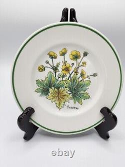 (4) Vintage Desert Plates by Tiffany'Wild Flowers' by Johnson Bros. England