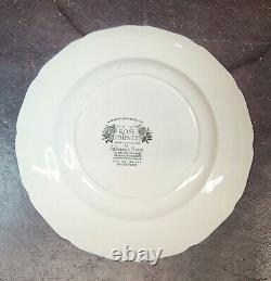 (5) 1930s Johnson Bros Rose Chintz Dinner Plates, EUC, 9 7/8 D, Charming