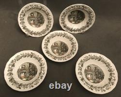 5 Johnson Bros Merry Christmas Rimmed Berry Sauce Bowls Bowl