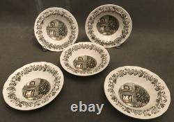 5 Johnson Bros Merry Christmas Rimmed Berry Sauce Bowls Bowl