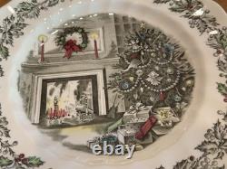 5 Johnson Brothers England Merry Christmas Dinner Plates Holiday Scene 5 Johnson Brothers England Merry Christmas Dinner Plates Holiday Scene
