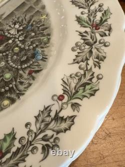 5 Johnson Brothers England Merry Christmas Dinner Plates Holiday Scene 5 Johnson Brothers England Merry Christmas Dinner Plates Holiday Scene