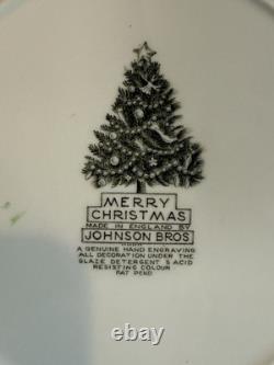 5 Johnson Brothers England Merry Christmas Dinner Plates Holiday Scene 5 Johnson Brothers England Merry Christmas Dinner Plates Holiday Scene