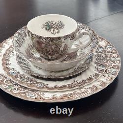 (50 CT) Johnson Brothers HERITAGE HALL GEORGIAN TOWN HOUSE IRONSTONE Dinner Set