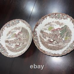 (50 CT) Johnson Brothers HERITAGE HALL GEORGIAN TOWN HOUSE IRONSTONE Dinner Set
