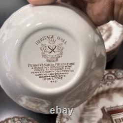 (50 CT) Johnson Brothers HERITAGE HALL GEORGIAN TOWN HOUSE IRONSTONE Dinner Set