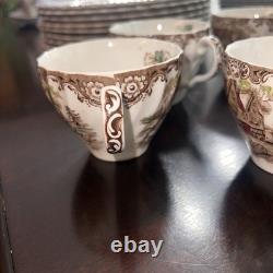 (50 CT) Johnson Brothers HERITAGE HALL GEORGIAN TOWN HOUSE IRONSTONE Dinner Set