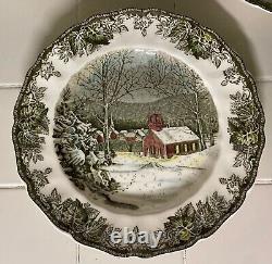 52 Pc 8 Place Settings Johnson Brothers Friendly Village Brown Mark