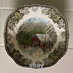 52 Pc 8 Place Settings Johnson Brothers Friendly Village Brown Mark