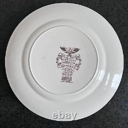 6 Johnson Bros Historic America Boston Harbor View Colored Dinner Plates 10