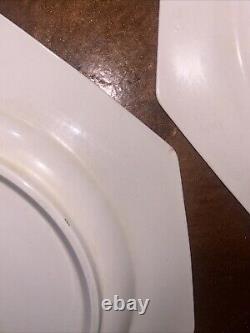 6 Johnson Bros Ironstone England HERITAGE WHITE 10Dinner Plates 1B2-3 Back Chip