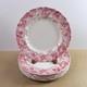 6 Johnson Brothers Strawberry Fair 10 Dinner Plates Pink Red England Vgc