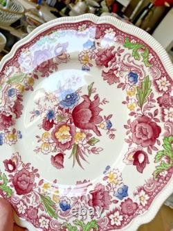 6 Set Dorchester Johnson Brothers 10'' Dinner Plates England Vintage Pink Floral