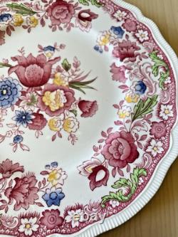 6 Set Dorchester Johnson Brothers 10'' Dinner Plates England Vintage Pink Floral