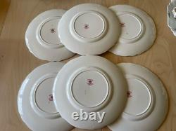 6 Set Dorchester Johnson Brothers 10'' Dinner Plates England Vintage Pink Floral