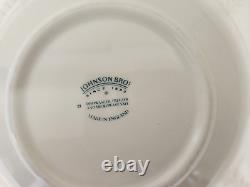 63 Set Johnson Bros Regency White Dishes, Bowls, Platter, Cup, Saucers, Serving