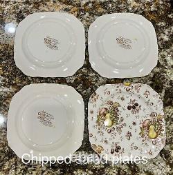 64pc AUTUMNS DELIGHT JOHNSON BROS Complete Service For 8 Dinner Plates Bowls +++
