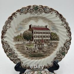 7- Johnson Bros Heritage Hall Brown Multicolor 10 Dinner Plate, England