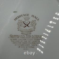 7- Johnson Bros Heritage Hall Brown Multicolor 10 Dinner Plate, England