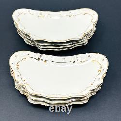 7 Vintage 1930s Johnson Bros Made in England Crescent Shape Candy Dish 6 x 3.5