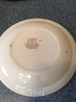 (8) Johnson Bros Brown Jamestown 10-1/8 Dinner Plates Vintage