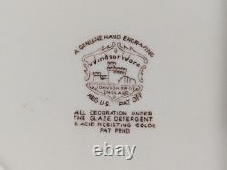8 Johnson Bros. Windsor Ware England Dover Brown 10 Dinner Plates Floral