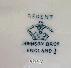 8 Johnson Brothers Aqua Regent 8 3/8 Luncheon Plates