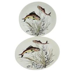 (8) Vintage Johnson Brothers Fish (Cream) Dinner Plates 2 of Each Pattern