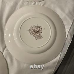 (8) Vtg Johnson Bros WILD TURKEY Native American Windsor Ware Dinner Plates