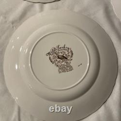 (8) Vtg Johnson Bros WILD TURKEY Native American Windsor Ware Dinner Plates
