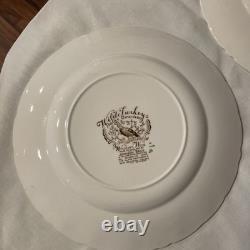 (8) Vtg Johnson Bros WILD TURKEY Native American Windsor Ware Dinner Plates