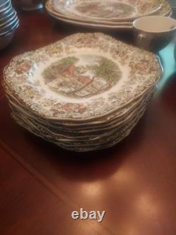 85 Pcs Set Of Johnson Bros Mill Stream China Set Excellent Condition