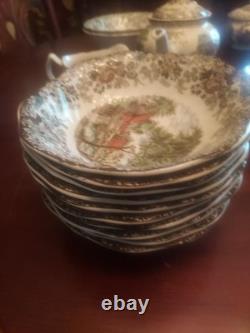 85 Pcs Set Of Johnson Bros Mill Stream China Set Excellent Condition